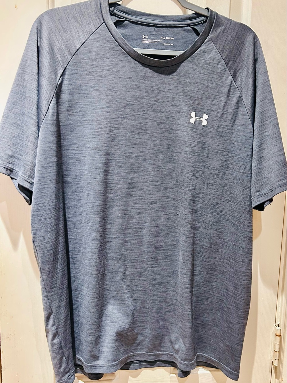 Under Armour Men's Short Sleeve Tech Tee in Heather Blue